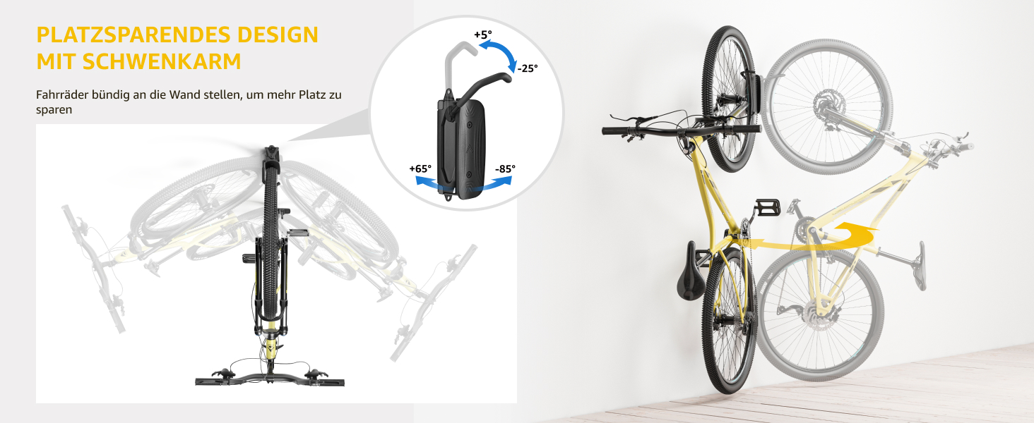 Кріплення для велосипеда на стіну monTEK - 4 шт. для гаража, економія місця, стабільне кріплення
