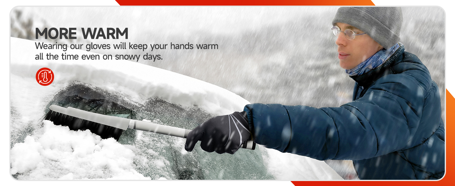 Рукавички PUIOU для чоловіків та жінок, теплі зимові рукавички для велосипеда, спортивні рукавички з сенсорним екраном, чорні (L)