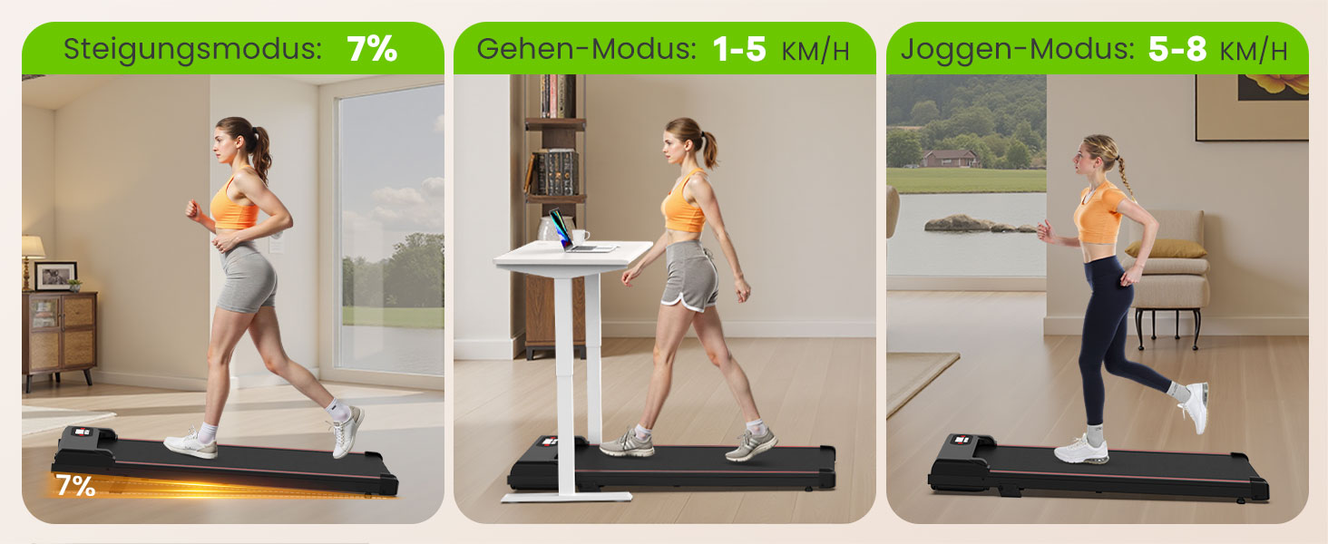 Біговий доріжка HomeFitnessCode з нахилом для дому - Walkpad, електрична, 1-8 км/год, міні, 90 см (чорний)