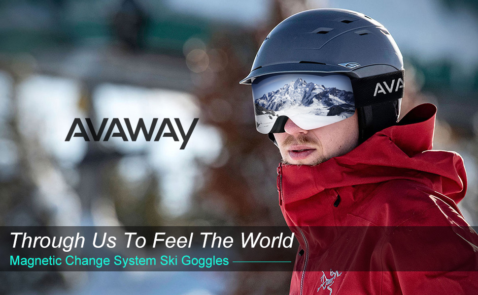 Окуляри гірськолижні AVAWAY Magnet Change OTG Anti-Fog Рожевий