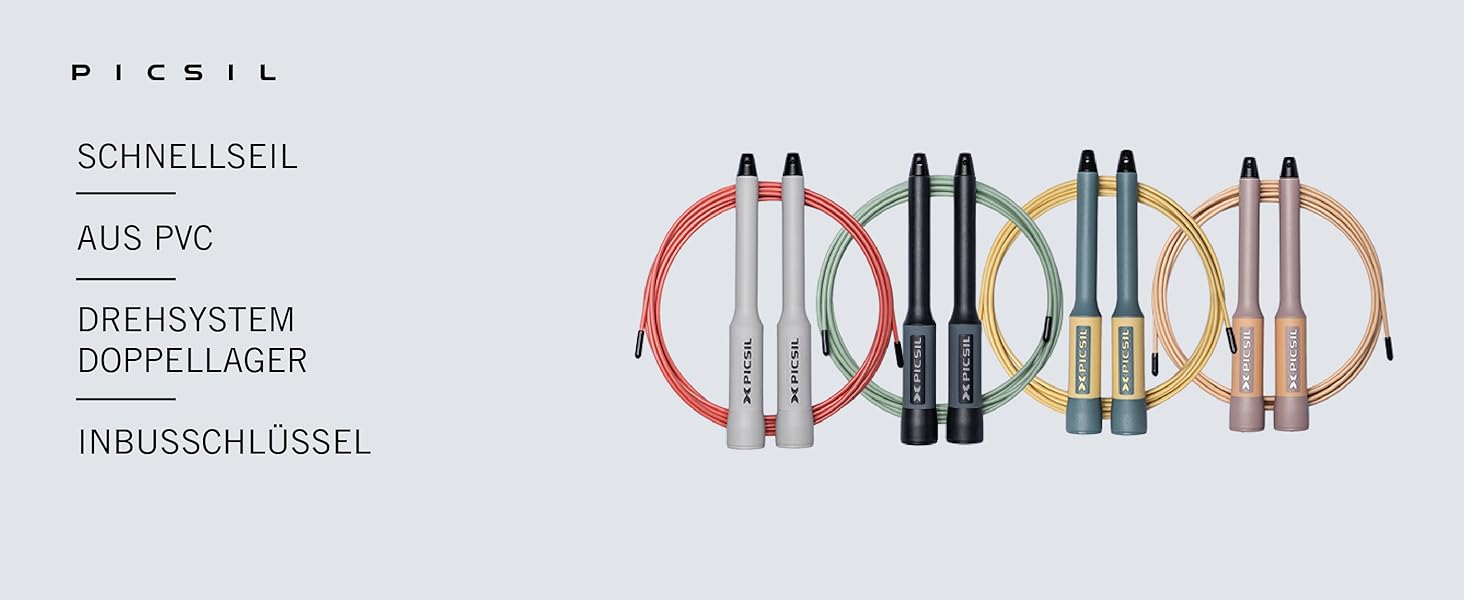 Стрибковий скакалка PICSIL Sphinx: регульована, з алюмінієвими ручками, для крос-тренінгу, фітнесу та Double Unders (білий)