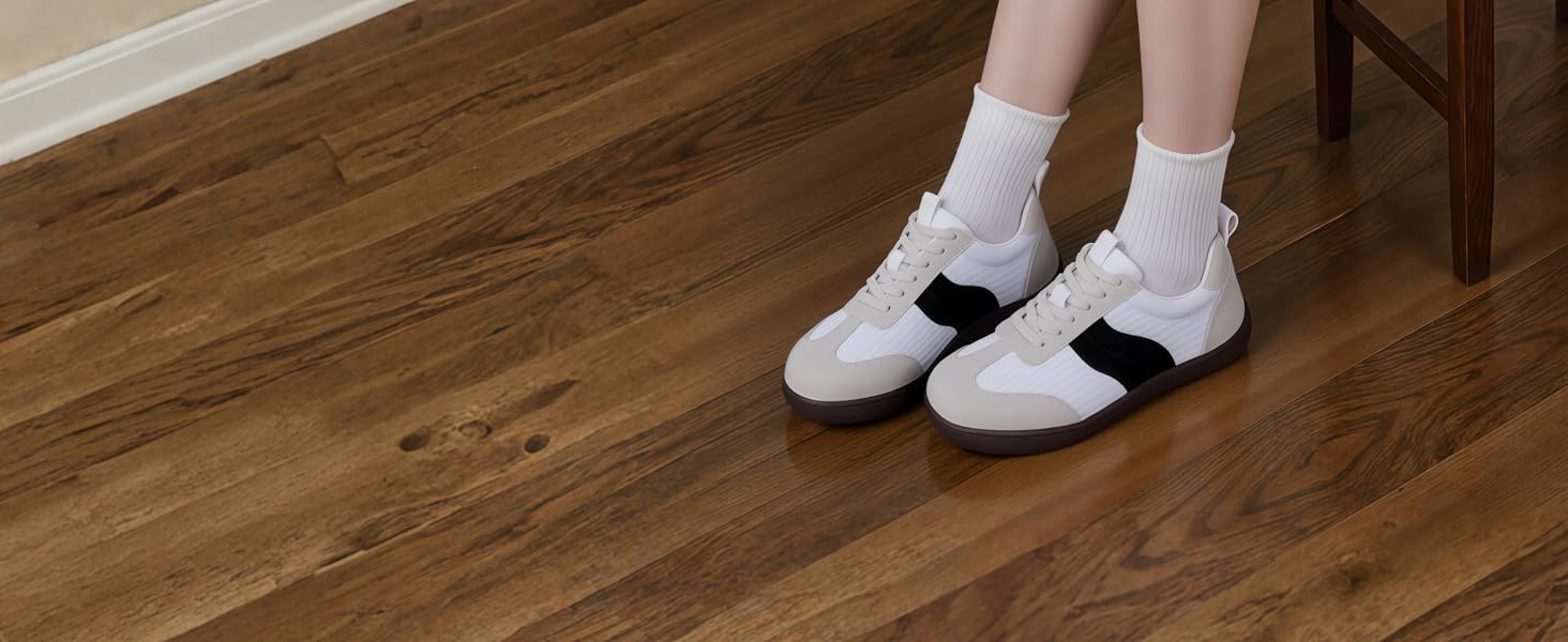 Жіночі широкі кеди для фітнесу та бігу Barfußschuhe (40 EU, сіро-чорні). Легкі дихаючі кросівки з широкою носковою частиною, Zero Drop