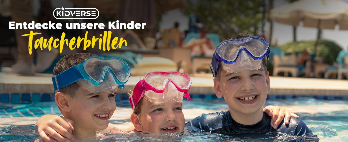 Набір для снорклінгу KIDVERSE для дітей 5-16 років: маска та трубка для плавання - блакитний колір