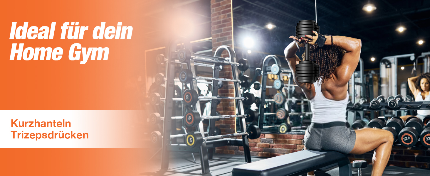 Набір регульованих гантелей DH FitLife 10 в 1 (12кг x 2), розбірні гантелі з 10 рівнями ваги від 2,5 до 12 кг
