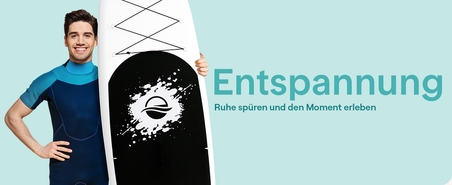 Надувний SUP СерeneLife Stand Up Paddling Board: комплект з веслом, насосом та сумкою. Touring SUP для дітей та дорослих, чорно-сірий, 155 кг.