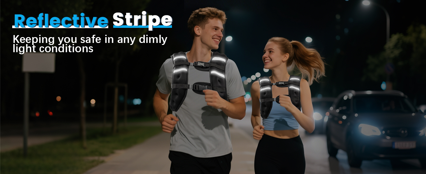 Вага для тренувань (вага жилет) 3 кг / 5 кг з світловідбиваючими смугами та регульованими ременями, сірий