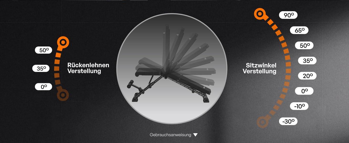 Складана лавка для тренувань AIRHOP Upgrade, мультифункціональна (похила/рівна) для всього тіла, швидко складається, компактна для дому та спортзалу