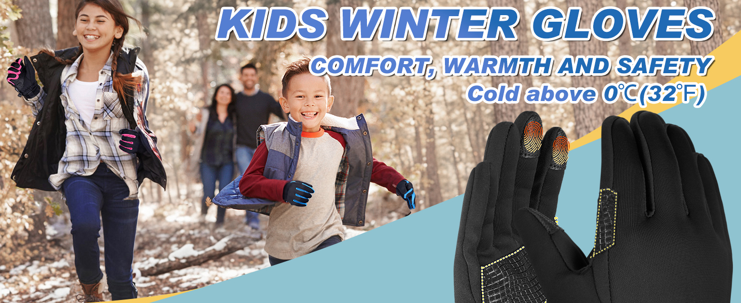 Дитячі рукавички Sukeen Softshell, теплі вело-рукавички, вітрозахисні рукавички для бігу, антиковзні рукавички для їзди на конях, спортивні рукавички для хлопчиків та дівчаток, чорно-рожеві