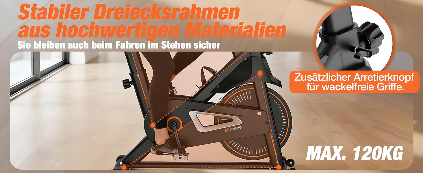 DH FitLife 2026: Електричний велотренажер з пульсомером та APP | Безшумний велоергометр для дому | Фітнес-велосипед з новим кермом та монітором