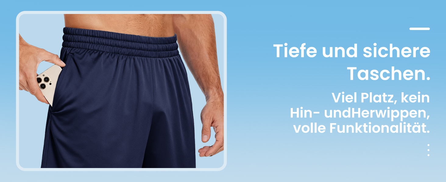 Чоловічі спортивні шорти 5 шт. з кишенями та еластичним поясом, швидковисихаючі, XL, чорний, графітовий, темно-синій, місячний сірий