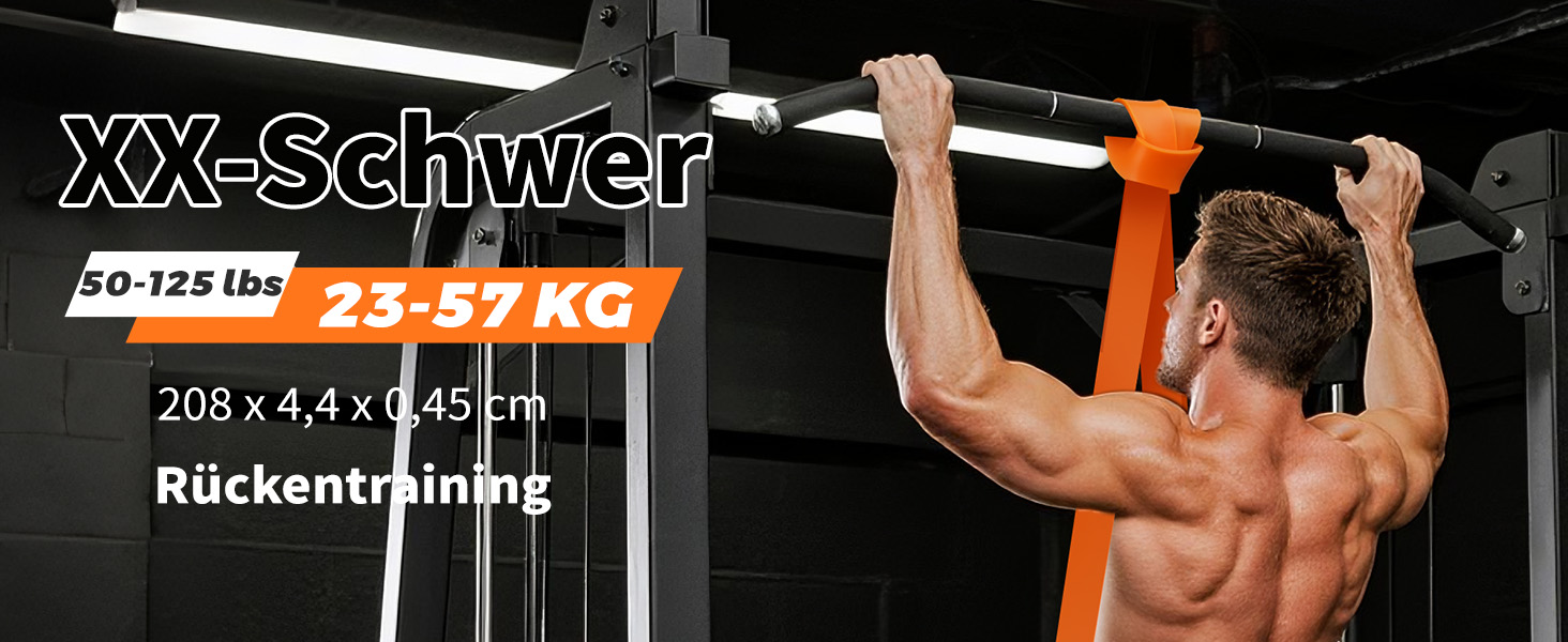 Набір фітнес-гумок Fokky Fitnessbänder - 5 шт., гумки для фітнесу з кріпленням для дверей та захисними накладками, для силових тренувань, розвитку м'язів, кросфіту. Кольори: червоний, чорний, фіолетовий, зелений, помаранчевий