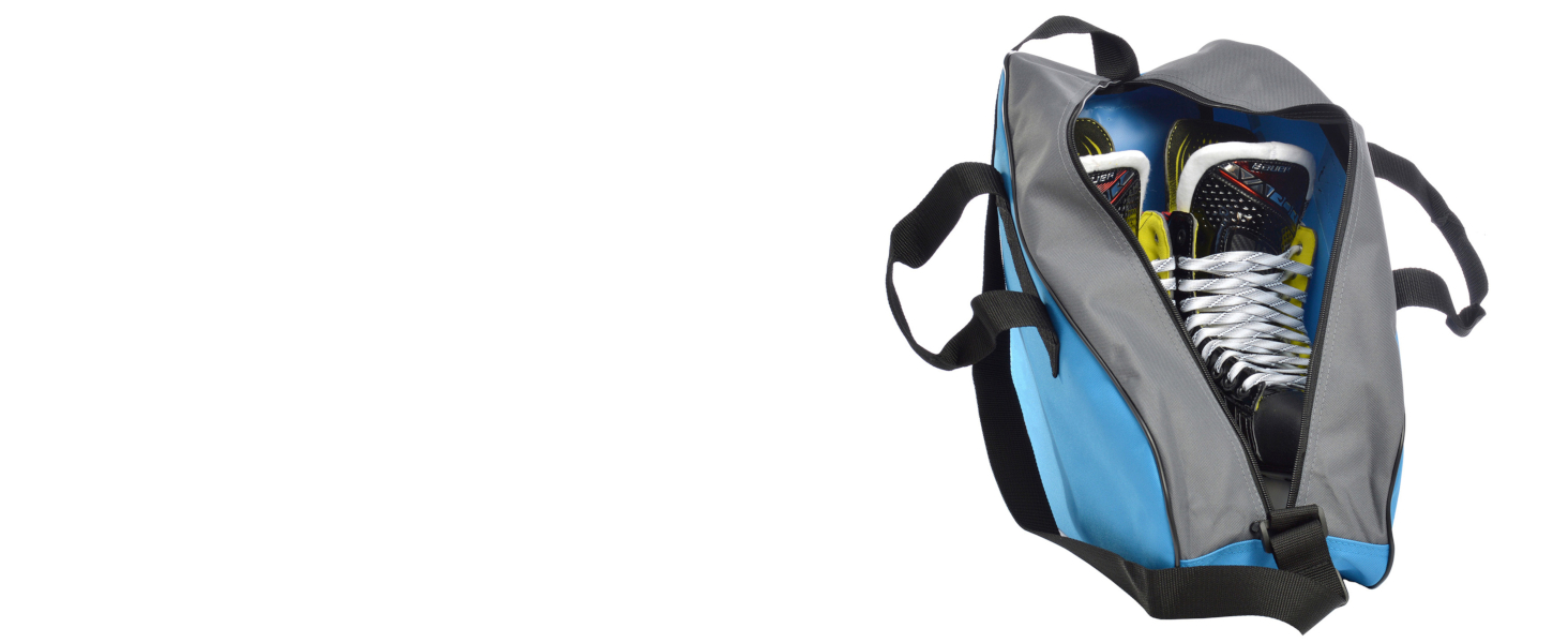 Сумка для ковзанів BASE Skatebag: містка, з ручками та регульованим ременем, зелено-блакитна