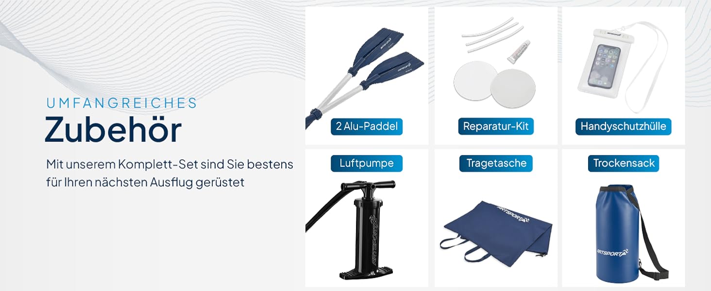 Надувне човен ArtSport 322 см на 4 особи з 2 лавками - PVC човен з насосом, веслами, сумкою та ремкомплектом