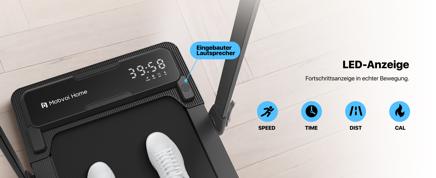 Бігова доріжка Mobvoi Home Laufband Ultra 3-в-1: для дому та офісу, складний, LED-дисплей, 12 км/год, 120 кг