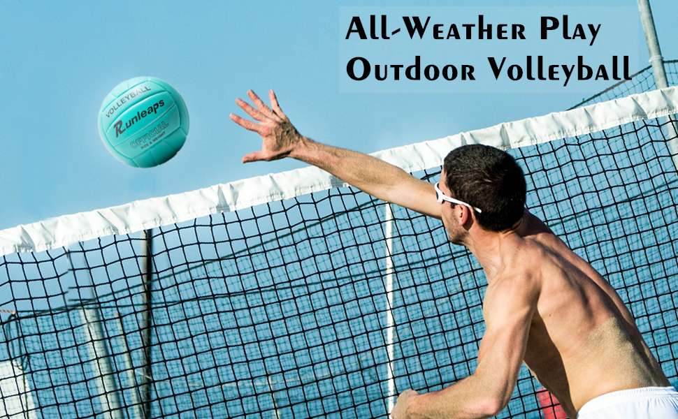 Волейбольний м'яч Runleaps для пляжного та залу: м'який дотик, розмір 5 (Blue)