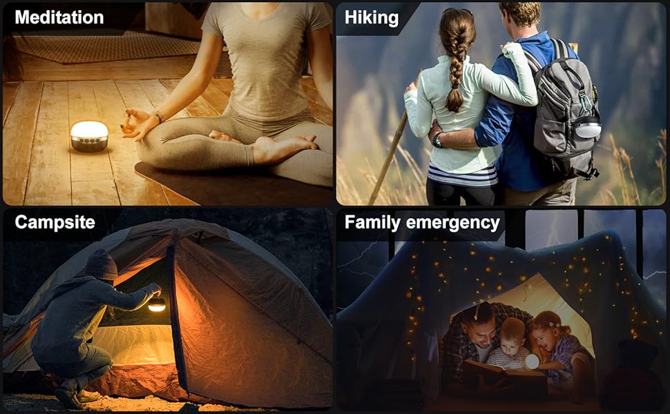 LED кемпінговий ліхтар на акумуляторі 10400mAh, RGB, регулювання яскравості, магнітний, з гачком, для кемпінгу, активного відпочинку, походу, намету, аварійного освітлення. Чорний