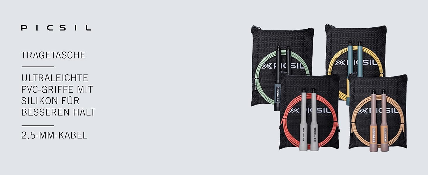 Стрибковий скакалка PICSIL Sphinx: регульована, з алюмінієвими ручками, для крос-тренінгу, фітнесу та Double Unders (білий)