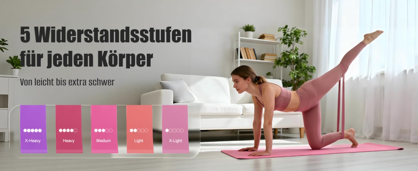 Pilates Set MaxU для жінок: коло 35 см, м'яч, гумові стрічки, кільце з лічильником та шкарпетки. Ідеальний набір для домашніх тренувань для початківців. Рожевий колір.