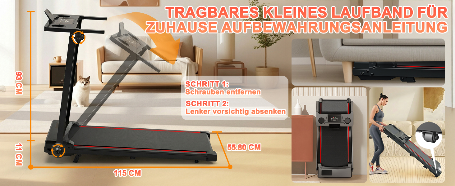 Бігова доріжка Walking Pad для дому та офісу, 1-12 км/год, кут нахилу 9%, 3 к.с., LED-дисплей, амортизація, до 120 кг
