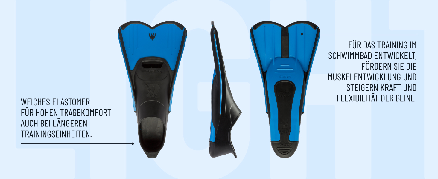 Cressi Light Fins – Короткі ласти для снорклінгу та плавання. Білі, 39/40. Ефективне тренування м'язів, міцні та зручні для подорожей.