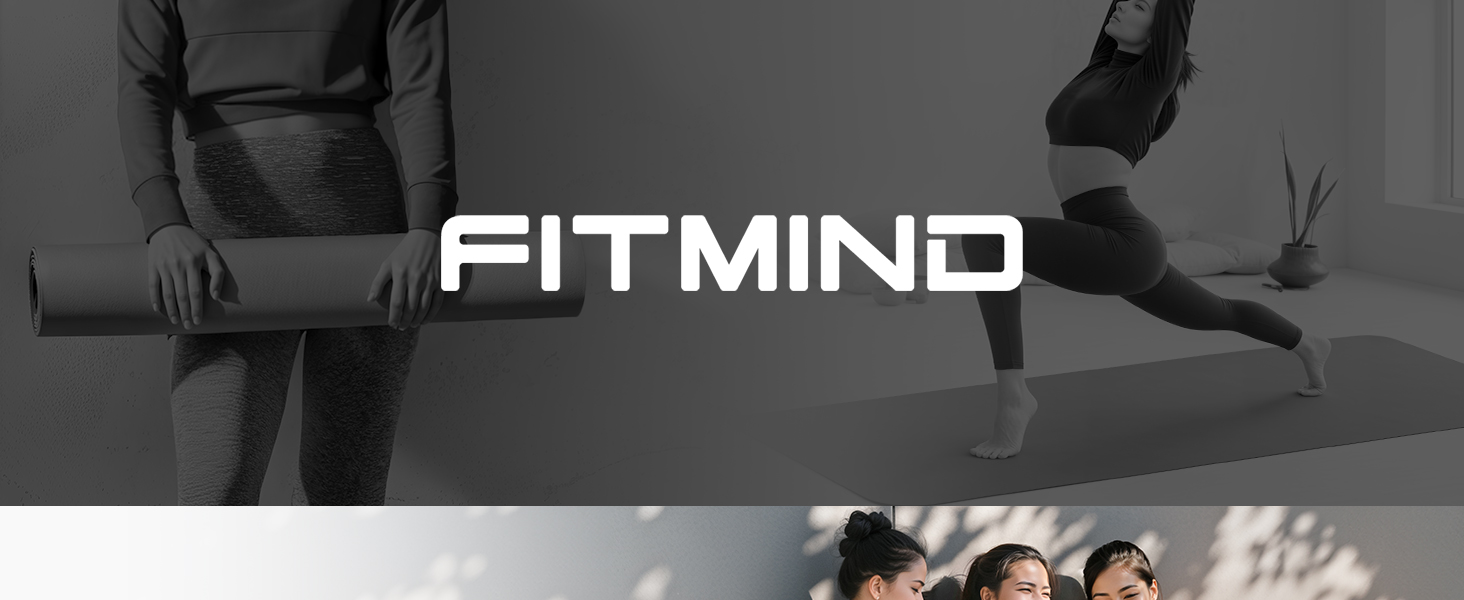 Килимок для йоги FITMIND PU абсорбуючий 183x68см 4,7мм (Синій)