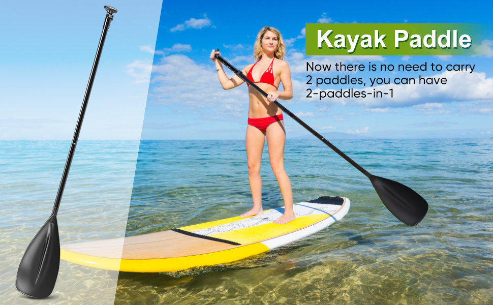 Лопатка телескопічна Ejoyous для Kayak & SUP, 163-215 см, протиковзка