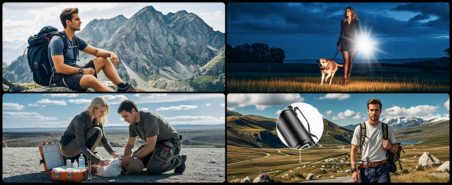 Ліхтар JAY-PARK 1000000 Люмен, перезаряджається, 5000 mAh, LCD-дисплей, 5 режимів, LED, екстремально яскравий, з зумом, дальність променя 3000м, для відпочинку на природі, кемпінгу, матовий чорний