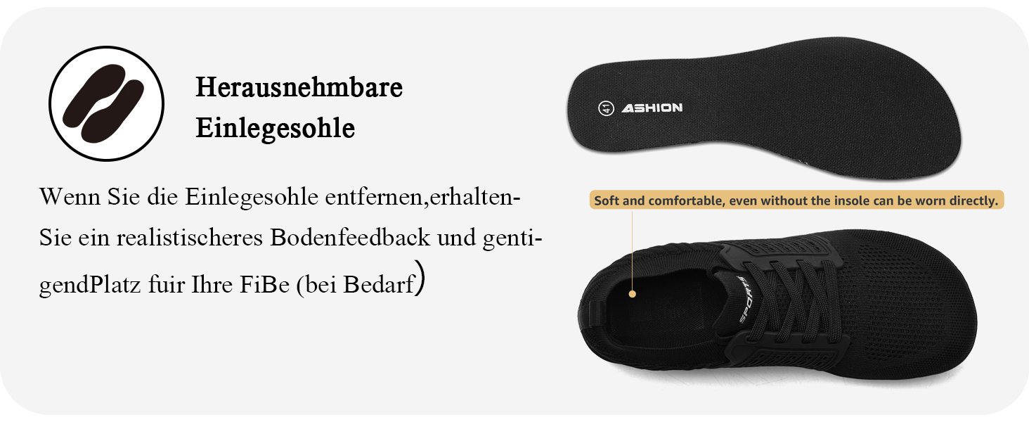 ASHION Взуття для ходьби та бігу без шкарпеток (унісекс) – широкі, для жінок та чоловіків, розмір 42 EU, колір коричневий