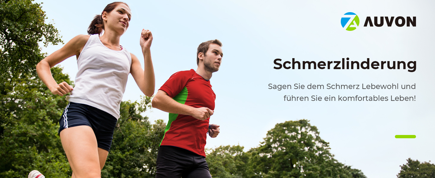 AUVON TENS пристрій для зняття болю: реінотерапія з 24 програмами, 2 канали, 12 електродів, EVA-сумка