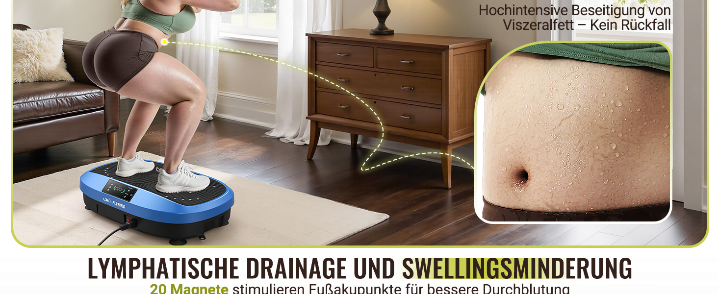 Вібраційна платформа FLYBIRD для всього тіла з пультом дистанційного керування, 120 швидкостей, 150 кг, N-блакитний (Переможець тесту 2025)