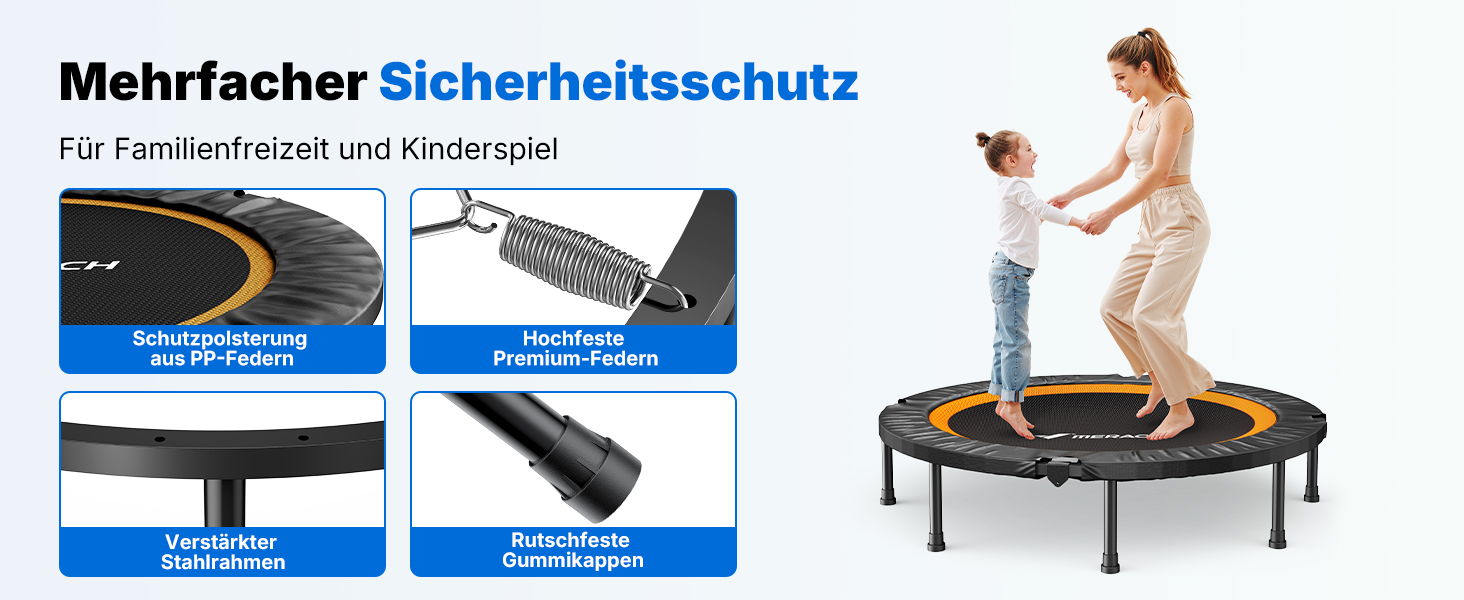 Міні-трамплін MERACH 102/122 см - фітнес-трамплін, до 150 кг, без ручки