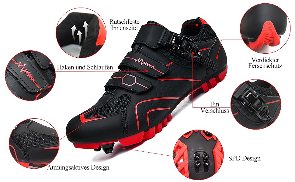 Велосипедні черевики Mountain для чоловіків та жінок, MTB, SPD, Mountainbike, з пряжкою, 39 EU, зелені