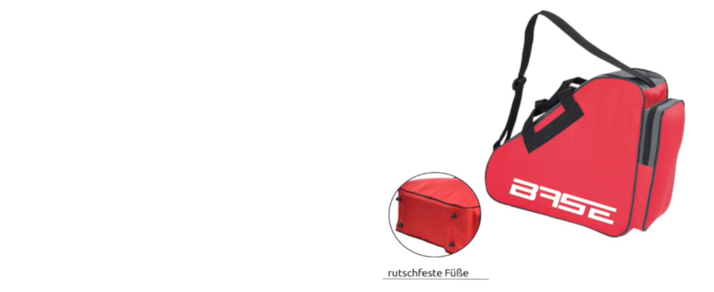 Сумка для ковзанів BASE Skatebag - зелено-червона з ручками та регульованим ременем