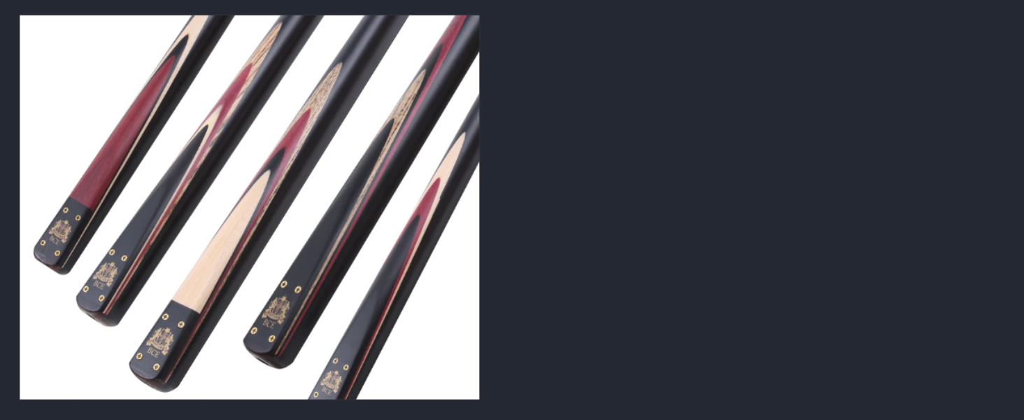 Більярдний кий BCE Heritage Sapele Snooker, магоні, ¾ розміру, 145 см - наконечник 9,5 мм, з подовжувачем 15 см та жорстким кейсом + аксесуари: наконечники ROS Elch, кубик крейди та крейда Riley