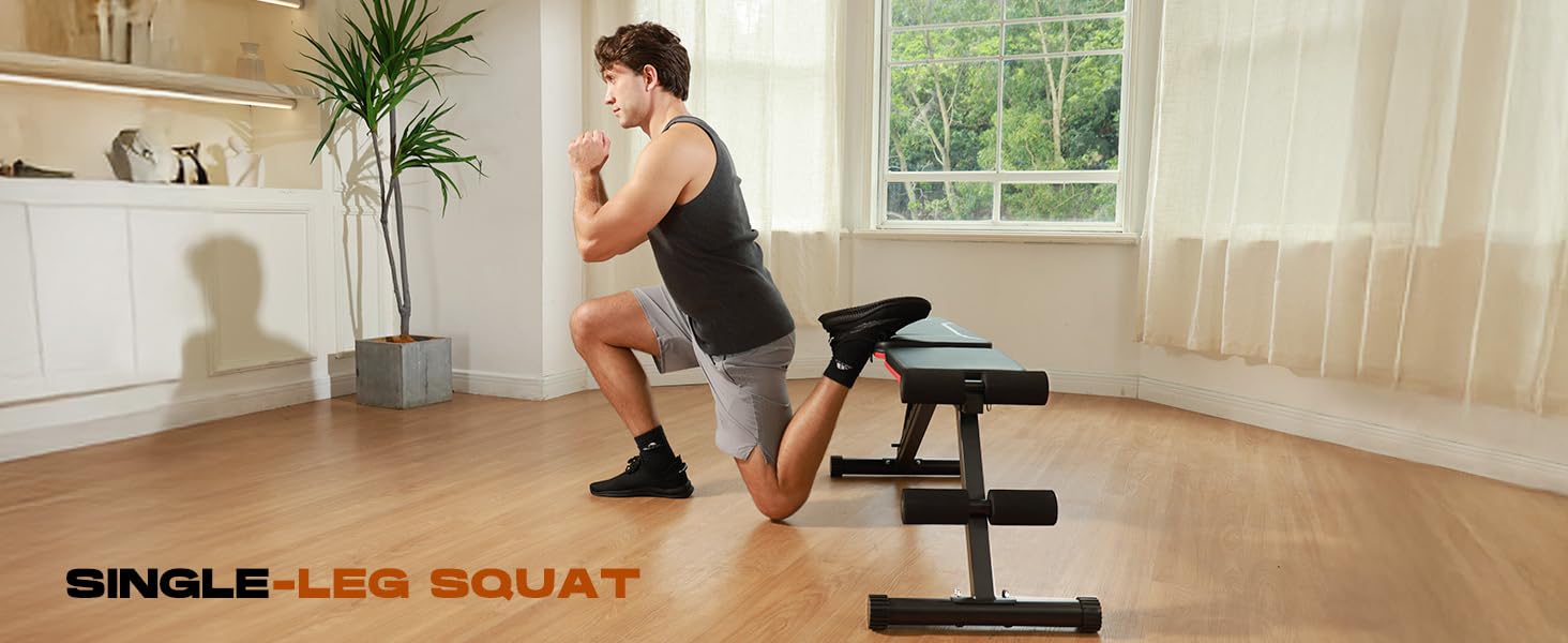 Складана лава для тренувань Roygym, мультифункціональна, з регульованою спинкою, для загальної фізичної підготовки, витримує до 400 кг, чорно-червона