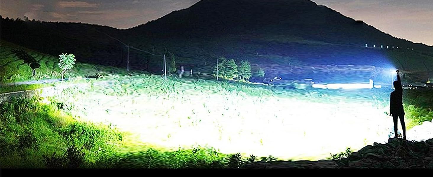 Ліхтарик LED Glarylight 600000 Люмен, XHP70.2, USB, IPX7, Zoom, для активного відпочинку та надзвичайних ситуацій