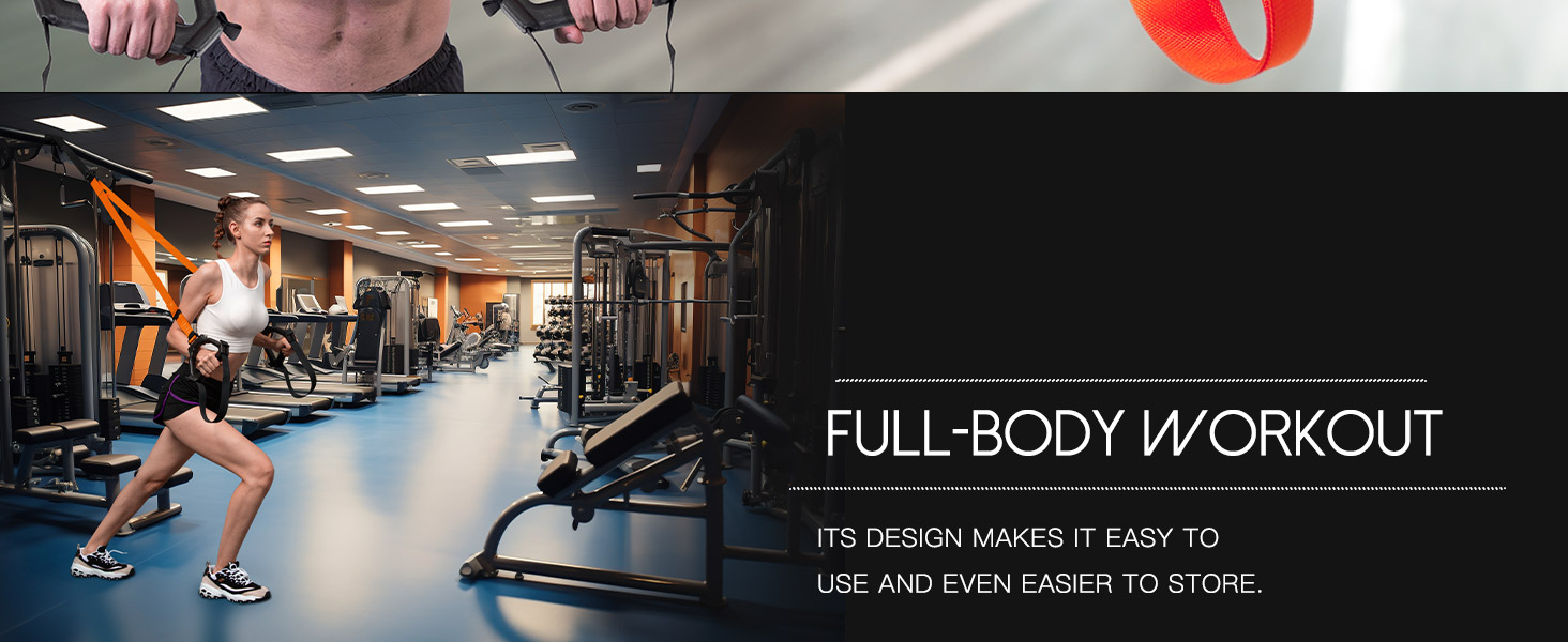 Набір для тренувань з власною вагою Moulyan: повний комплект для фітнесу вдома та на вулиці (помаранчевий/чорний)