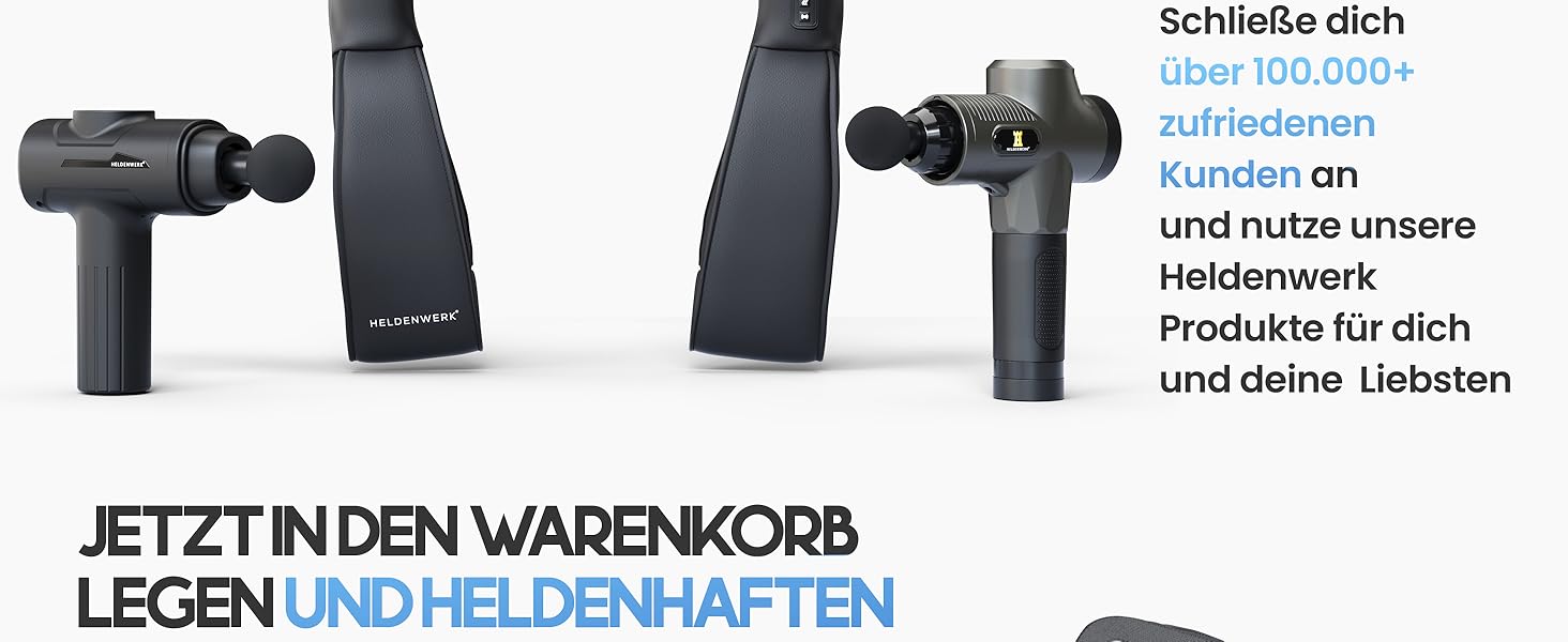 Масажер HELDENWERK для шиї, плечей і спини з підігрівом, 4D шиацу масаж глибоких тканин, для ніг, спини, плечей, шиї, чорний