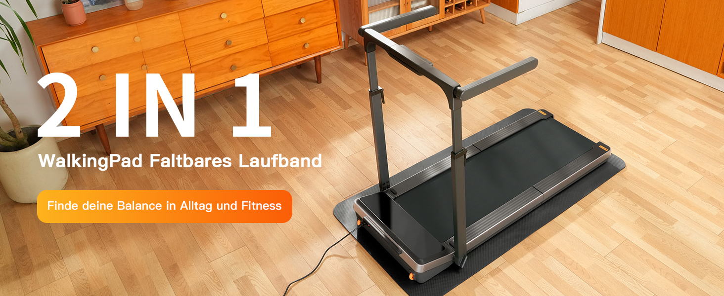 WalkingPad від KingSmith: біговий килимок для дому та офісу (Z1, P1, A1 Pro, Z3 Hybrid+, Z3 H+). Легкий, складаний, з LED-дисплеєм, керування через додаток, без монтажу. Макс. вантажопідйомність до 136 кг, швидкість до 10 км/год.