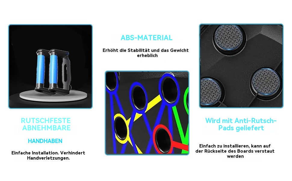 Багатофункціональний дошка для віджимань 24-в-1, складаний стенд для фітнесу з ручками, тренажер для пресу та силових вправ для чоловіків та жінок, для спалювання жиру