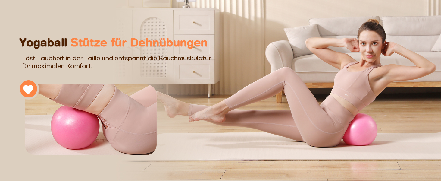 Набір для пілатесу 13 шт. для дому: кільце 13', м'яч 10' та еластичні стрічки. Комплект обладнання для пілатесу для жінок, початківців. Пілатес-стрічки та аксесуари (рожевий)