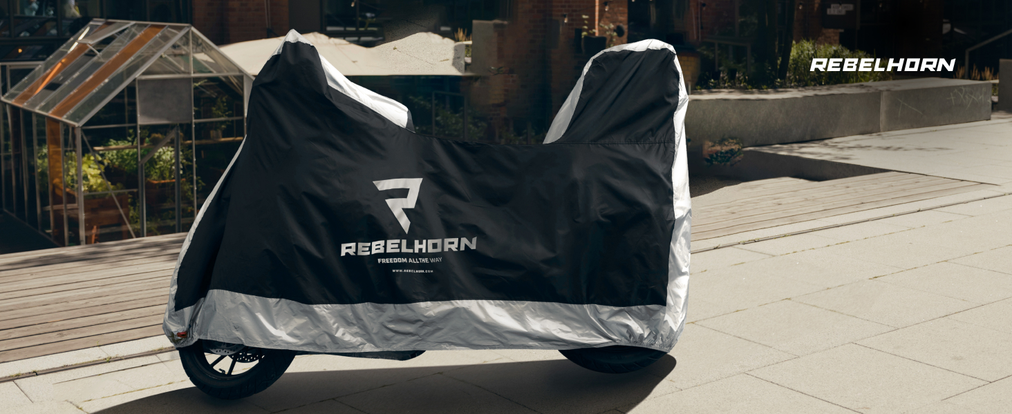 Чохол для мотоцикла REBELHORN Cover II Top Box - міцний поліестер, захист від крадіжки, чорний S