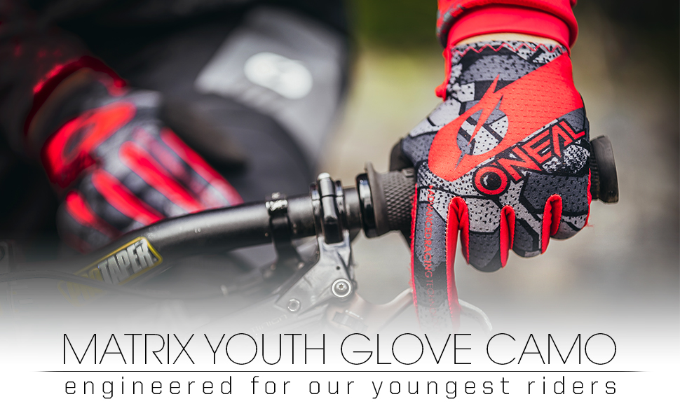 Рукавички O'NEAL для катання на велосипеді та мотоциклі, дитячі, X TB DH FR Downhill Freeride, сірі/неонові, Matrix Youth Glove (XS)