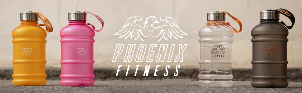 Пляшка для води Phoenix Fitness Унісекс, прозора, 2,2 л Помаранчевий