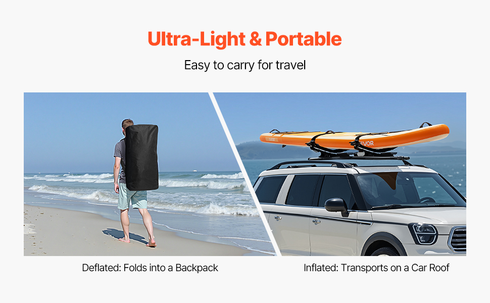 Надувний SUP VEVOR Stand Up Paddle Board: комплект з аксесуарами (323/335см)