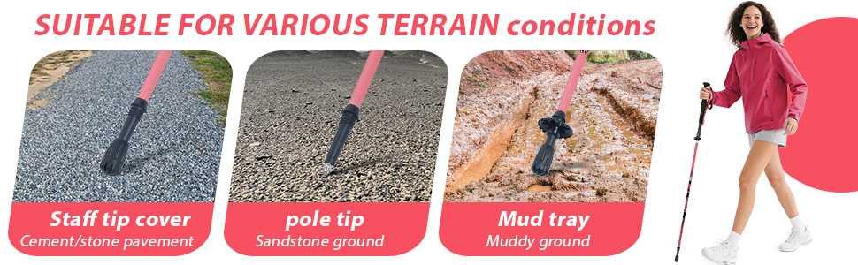 Телескопічна палиця для скандинавської ходьби Qoosea (110-125 см), карбонова складана трекінгова палиця для гікінгу та гірських лиж, синя