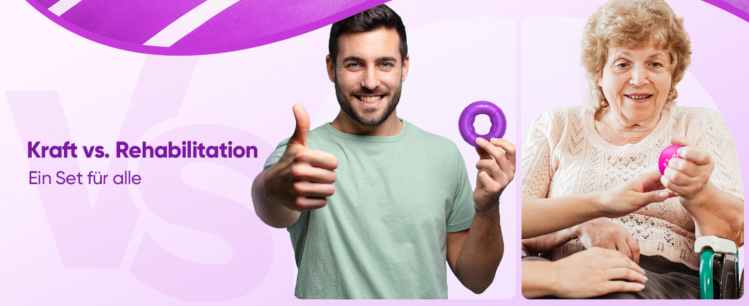 FitBeast Тренажер для рук та пальців, набір 6 шт. для силових вправ, реабілітації та зняття стресу. Підходить для чоловіків, жінок та людей похилого віку.