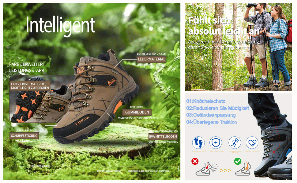 Черевики для хайкінгу чоловічі та жіночі, водонепроникні, туристичні черевики, outdoor взуття, зручні, легкі, для кемпінгу, зелені, 39 EU