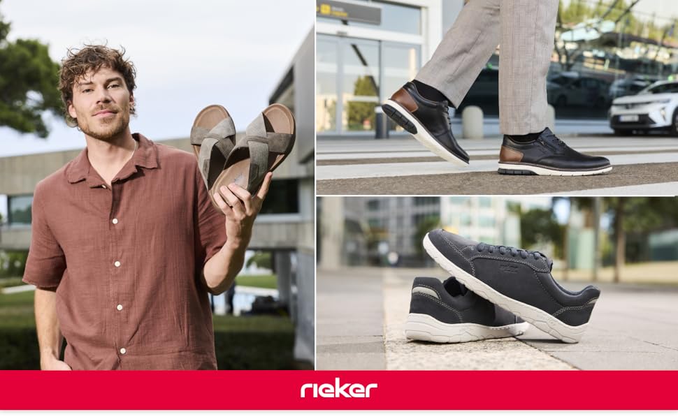 Чоловічі сандалі Rieker 22761 Klassische, темно-сині, 45 EU - класичні літні сандалі для чоловіків