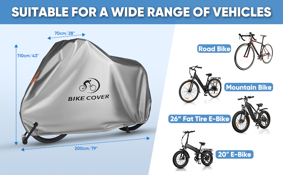 Чохол для велосипеда VARUN, водонепроникний, з щільного оксфорду 300D, анти-крадіжка, вітростійкий, для захисту велосипеда